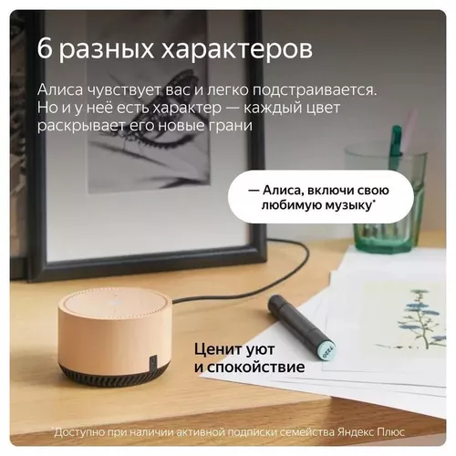 cumpără Boxă portativă Bluetooth Yandex YNDX-00025B Alisa Station Lite Beige Cappucino în Chișinău 