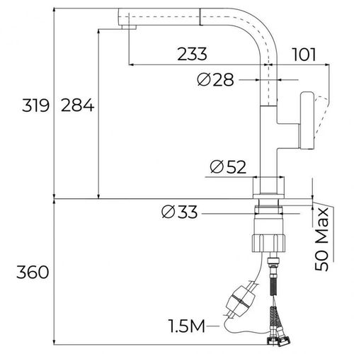 купить Смеситель кухонный Teka OVAL 938 Black в Кишинёве 