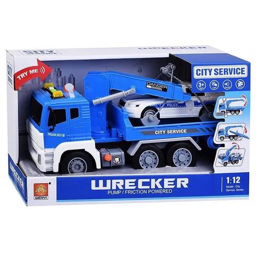 cumpără Mașină Wenyi WY831B 1:12 Evacuator cu inertie si masina de politie în Chișinău 