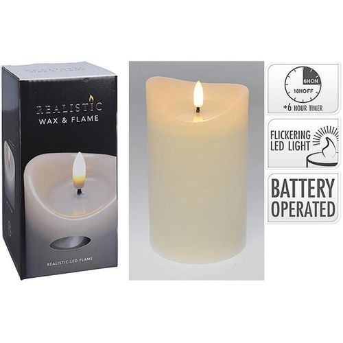 купить Свеча Promstore 52538 Lumanare LED 9x15cm, cu efect de ceara, cronometru в Кишинёве 