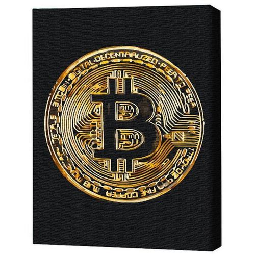 купить Картина по номерам BrushMe BS53975FC 40х50cm (fără cutie) Bitcoin в Кишинёве 
