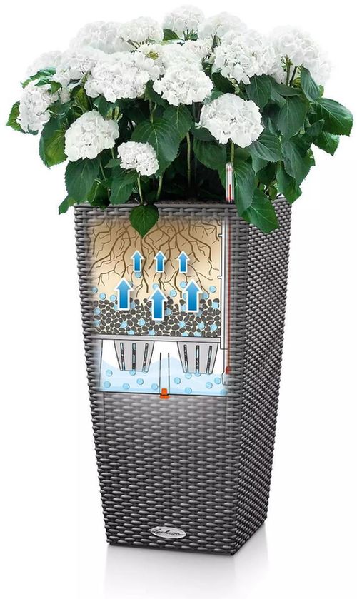 cumpără Ghiveci pentru flori Lechuza Cube Cottage 40, Mocha în Chișinău 