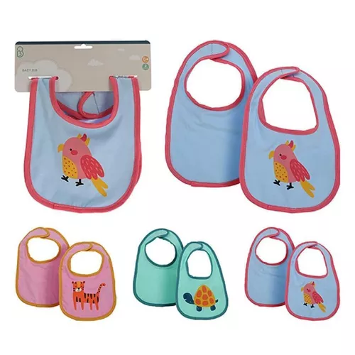 купить Слюнявчики Promstore 56359 Set bavete pentru bebelusi 2buc, bumbac в Кишинёве 