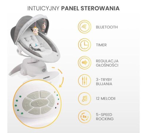 cumpără Leagăn pentru bebeluși Caretero 8004 Opti Pink în Chișinău 