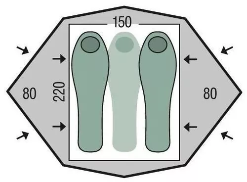 купить Палатка Pinguin Gemini 150 green в Кишинёве 