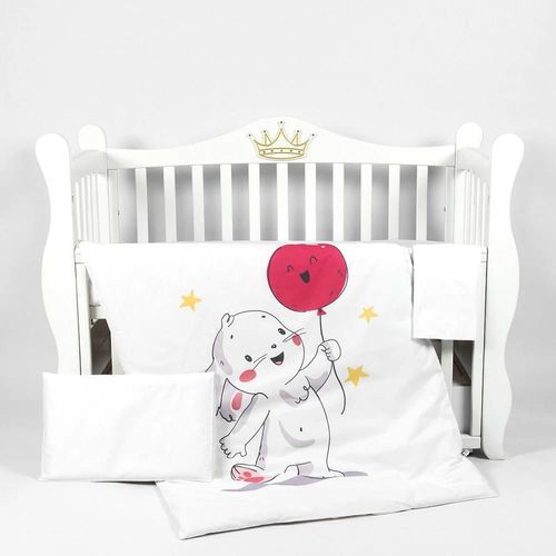 купить Детское постельное белье PernaMea Set lenjerie 3 piese Premium Iepuras gri (PM.100469/4) в Кишинёве 
