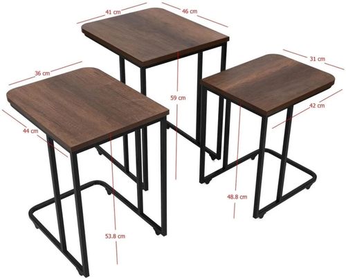 cumpără Măsuţă cafea Trendy Ce Metal Zigon, 9401, masa de cuibarit (3 bucati) în Chișinău 