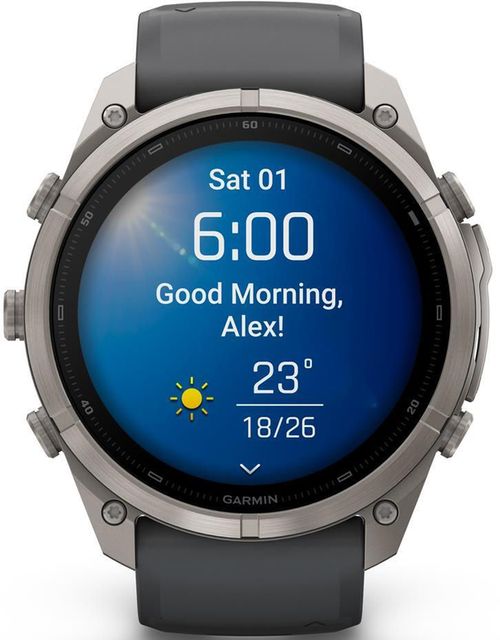 cumpără Ceas inteligent Garmin Fenix 9 Pro, 51mm, Ti w/Gpt/Blk bnd (010-04337-26) în Chișinău 