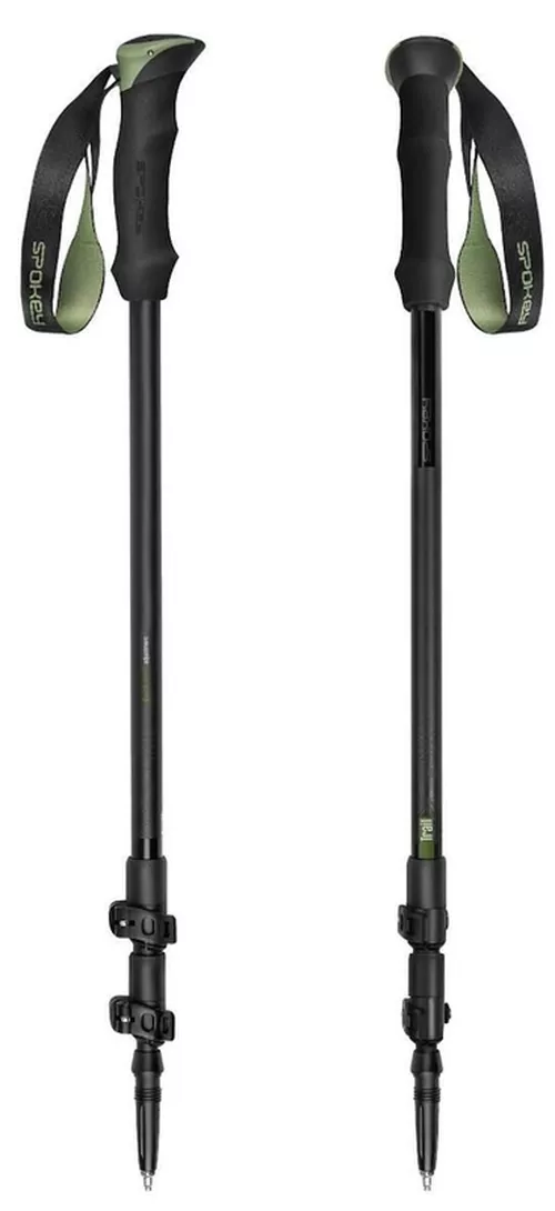 купить Треккинговые палки Spokey 945416 Trail Black/Green, для скандинавской ходьбы в Кишинёве 