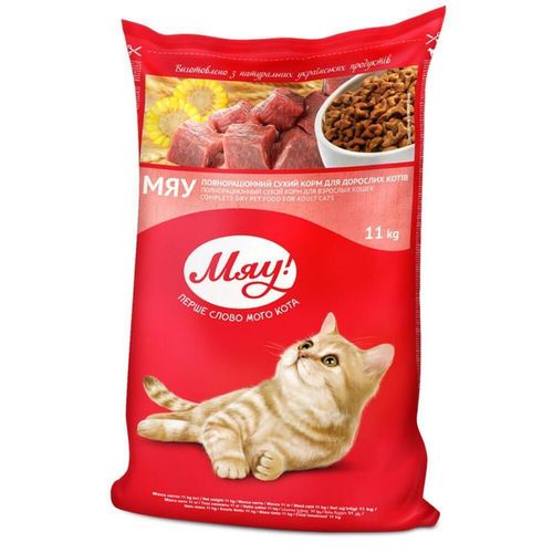 cumpără Hrană pentru animale de companie Мяу! 24231125 Sac pisici carne 11 kg în Chișinău 