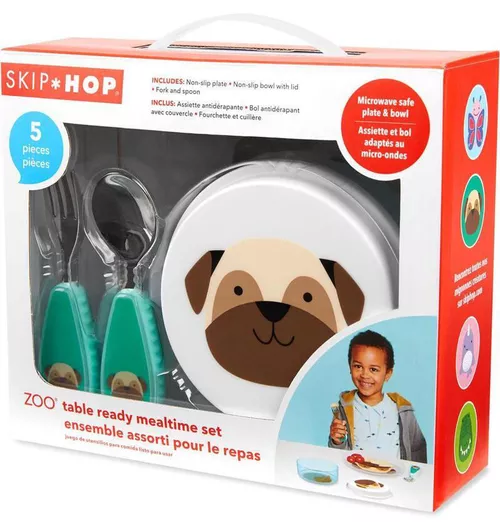 купить Посуда для кормления Skip Hop 9N582410 Set pentru pranz Zoo Catelus Pug в Кишинёве 