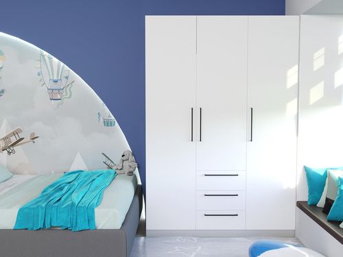 купить Шкаф Bayro Serenity 1500x2200x518 white cu 3 sertare в Кишинёве 