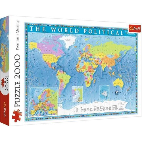 купить Головоломка Trefl 27099 Puzzles — 2000 - Political map of the world в Кишинёве 