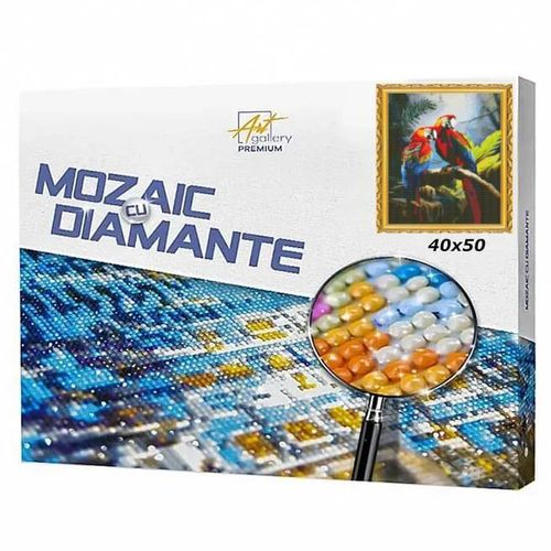 купить Картина по номерам Art Gallery GA87175 Mozaic cu diamante 40x50cm Papagali ara in padure в Кишинёве 