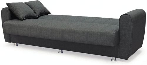 купить Диван Trendy Manes, extensibila cu lada de depozitare, 215x80x80cm, Gri inchis в Кишинёве 
