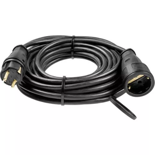 купить Удлинитель электрический TEB Electrik 72346 Prelungitor cu o priza, 25m, 3х1.5mm², 16A, ІР44, negru (800.825.110) в Кишинёве 
