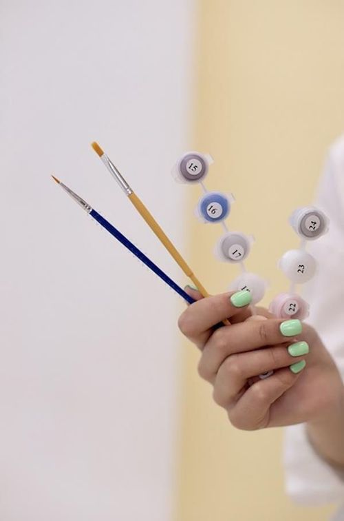 купить Картина по номерам BrushMe KBS0074FC 30x40 сm (fără cutie) Unicorn printre inimioare в Кишинёве 