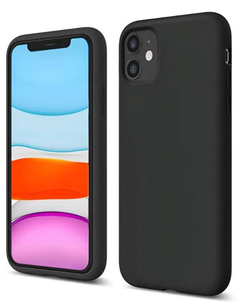 cumpără Husă pentru smartphone Helmet iPhone 11 WOO Liquid Silicone, Black în Chișinău 
