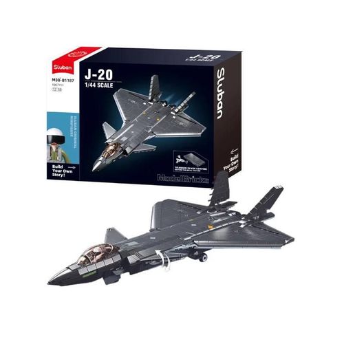 купить Конструктор Sluban B1187 Set de construcție Avion invizibil Stealth J20SS, scara 1:44, 953 elem. в Кишинёве 