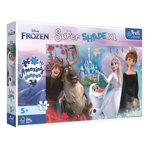 cumpără Puzzle Trefl 50017 Puzzles - 104 XL - The world of Anna and Elsa is fun / Disney Frozen în Chișinău 