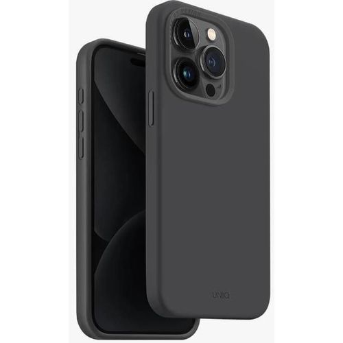 купить Чехол для смартфона UNIQ iPhone 15 Pro Hybrid Magclik Charging Lino Hue, Black в Кишинёве 