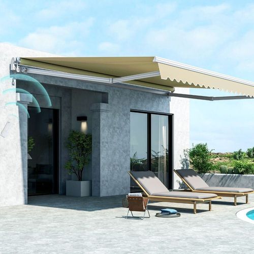 cumpără Umbră pentru grădină Hydro S 9001995, retractabila electrica Bej în Chișinău 