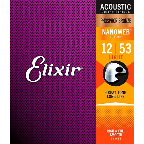 купить Струна для музыкального инструмента Elixir Nanoweb Acoustic Phosphor-Bronze Light 16052 в Кишинёве 