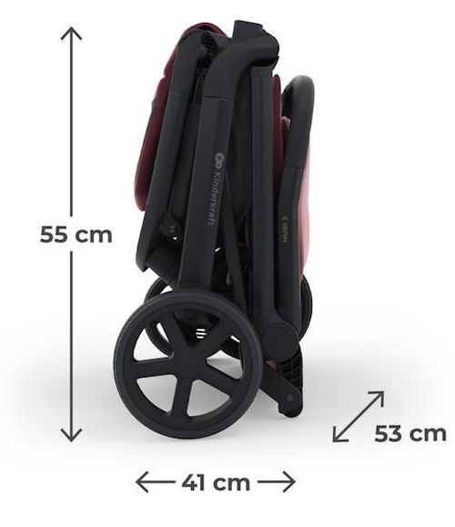 cumpără Сărucior pentru copii KinderKraft KSNUBI03BRG0000 Nubi 3 Dark Ruby în Chișinău 