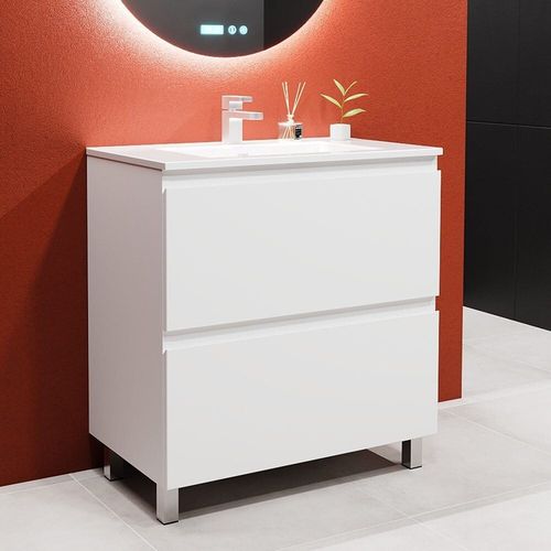 cumpără Dulap pentru lavoar Bayro Wings под столешницу / под умывальник Allegro 800 белый мат, напольный în Chișinău 