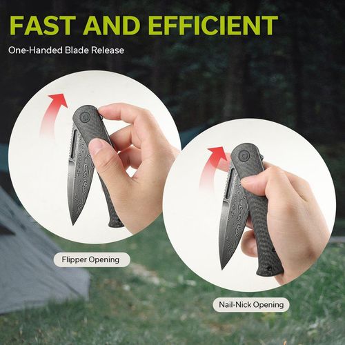 купить Нож походный Civivi C21025C-DS1 Caetus, mâner carbon fiber, Liner Lock в Кишинёве 