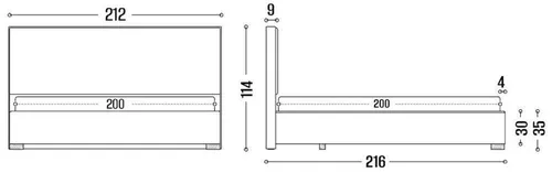 купить Кровать my-STYLE my-Sara 200x200 (P14D20M03) в Кишинёве 