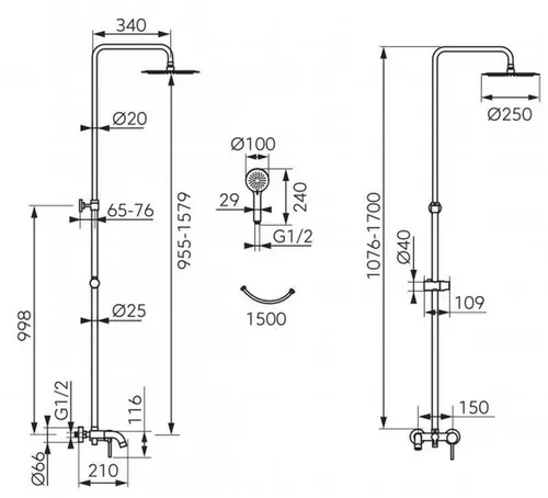 купить Душевая панель Ferro FIESTA NP79-BFI13U в Кишинёве 
