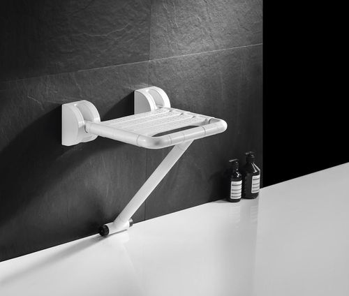 купить Сиденье для ванной и душа miscellaneous SX8889 Scaun baie fixat de perete 40.5x40x35cm, metal, alb в Кишинёве 