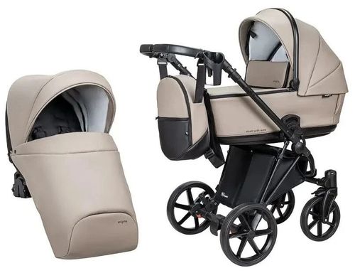 cumpără Сărucior pentru copii Angelina Carucior 2in1 Enigma Eco Leather Beige Ecco-14 în Chișinău 