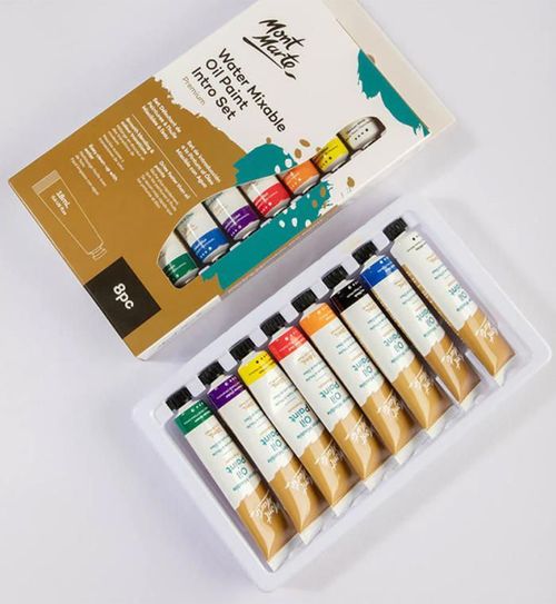 cumpără Set de creație Mont Marte MPOW8181 Vopsele Oil Paint, de ulei, solubile in apa 8 culori în Chișinău 