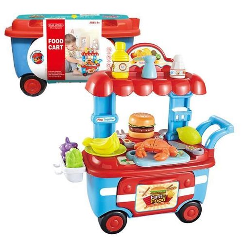 купить Игрушечная кухня и посуда Essa 009-003A Bucătărie pe cărucior в Кишинёве 