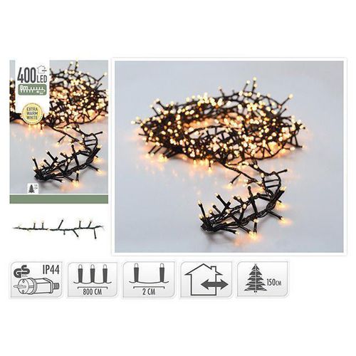 купить Гирлянда Promstore 49358 Огни новогодние Нить 400LED 8m, э/т.белый, зеленый кабель в Кишинёве 