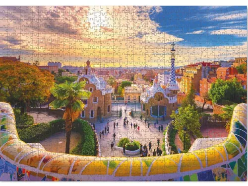 cumpără Puzzle Dodo 301171 Puzzle Parcul Güell din Barcelona. Spania, seria Peisaje, 1000 elem. în Chișinău 