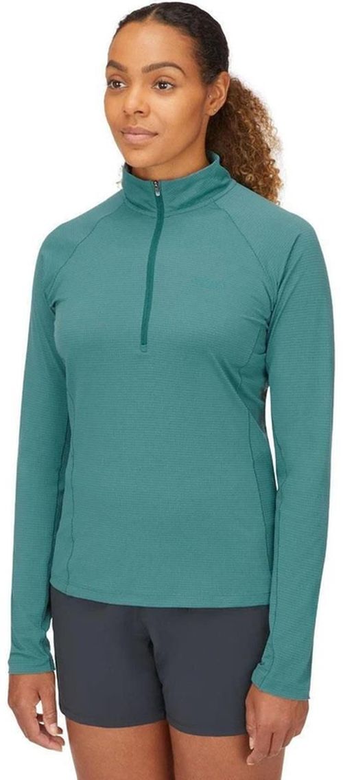 cumpără Îmbrăcăminte sport Rab Tricou dame Sonic LS Zip Eucalyptus 12 (QBL-04-EUC-12) în Chișinău 