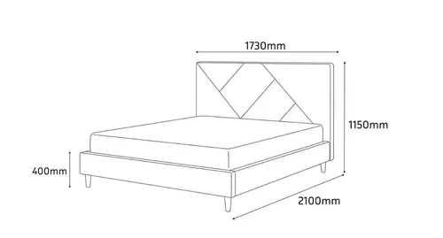 купить Кровать SidiM Stefania 3, 1600x2000, London 3 в Кишинёве 
