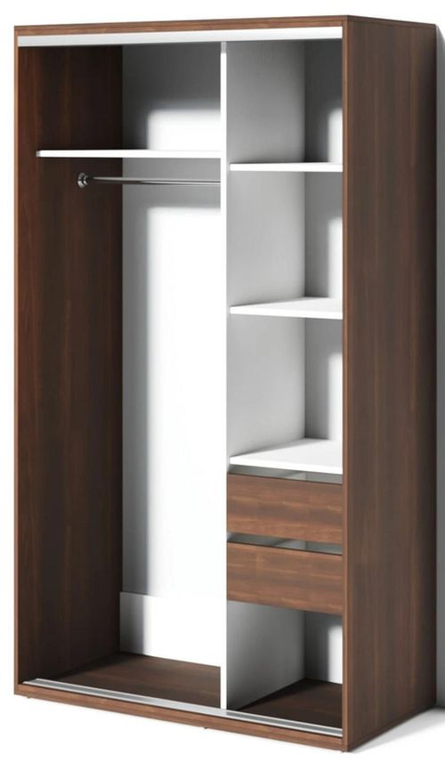 купить Шкаф Fabrik Home Купе 1200 (1 зеркало + 1 ДСП ) орех тёмный в Кишинёве 