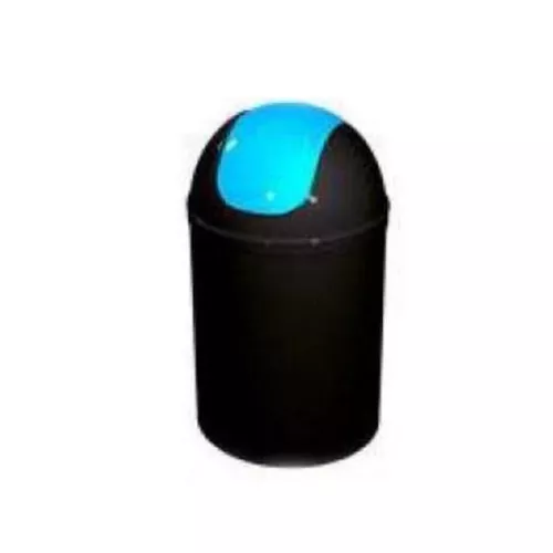 купить Урна для мусора Bisk 07548 5L, negru, capac albastru, PP в Кишинёве 