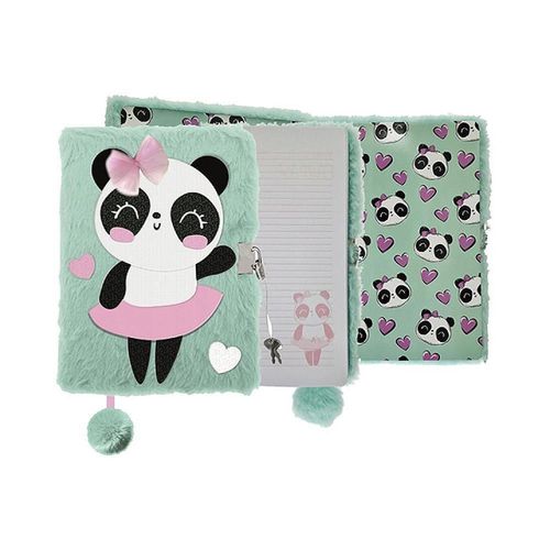 cumpără Carnet St.RIGHT 57887 Agenda cu lacat, A5, 96foi, 3D Panda ballerina, coperta plus în Chișinău 