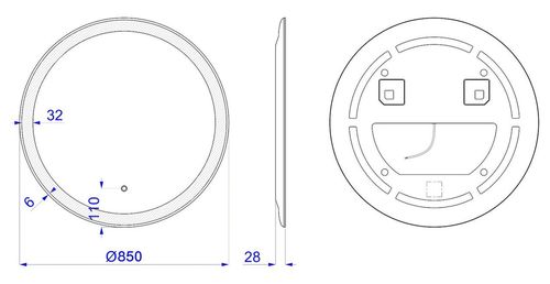 cumpără Oglindă baie Dubiel Vitrum OMEGA 85 LED touch în Chișinău 