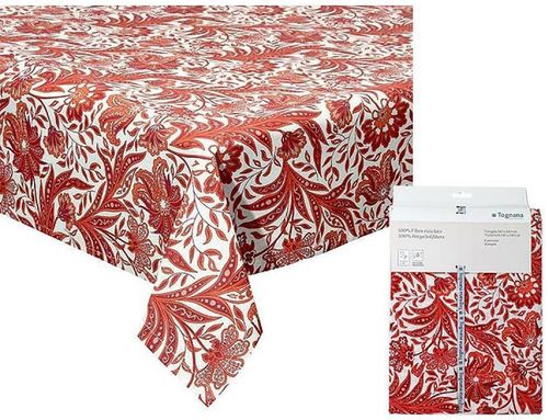 купить Домашний текстиль Tognana 53052 Fata de masa Red Ornament 140x140cm в Кишинёве 