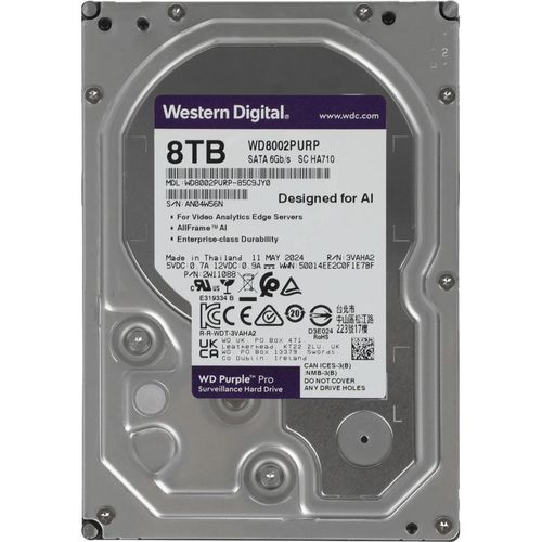 купить Жесткий диск HDD внутренний Western Digital WD8002PURP в Кишинёве 