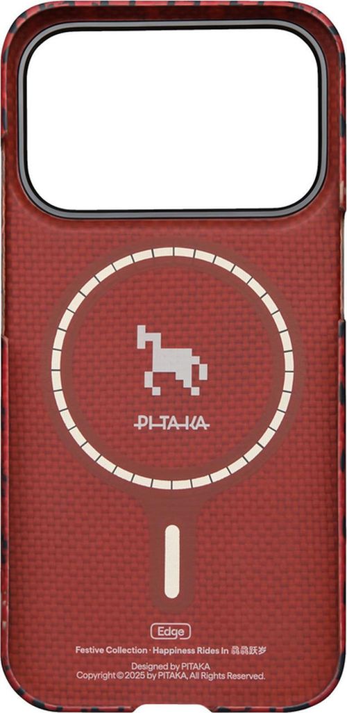 купить Чехол для смартфона Pitaka iPhone 17 Pro Max Happiness Rides Edge (Cinnabar Steed) (HR1708PM) в Кишинёве 