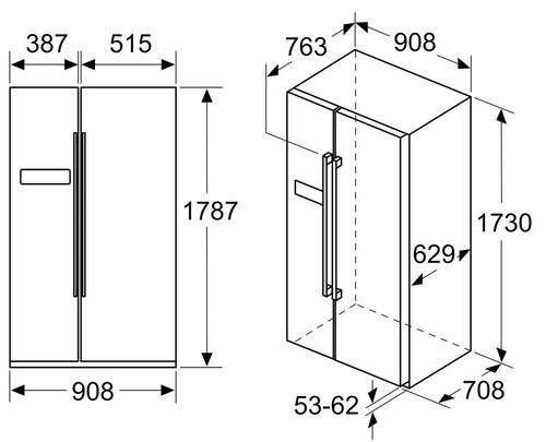 купить Холодильник SideBySide Siemens KA93NVIFP в Кишинёве 