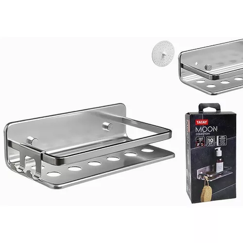 купить Полка для ванной Tatay 55873 Полка настенная Moon 20x10x5.5см алюминий в Кишинёве 