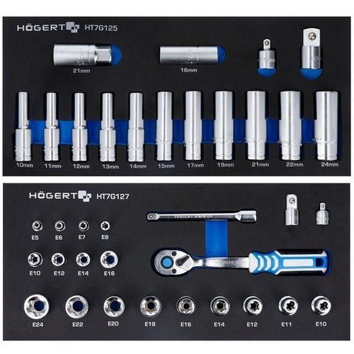 купить Система хранения инструментов Hoegert HT7G052 Тележка инструментальная (171 предмет) в Кишинёве 